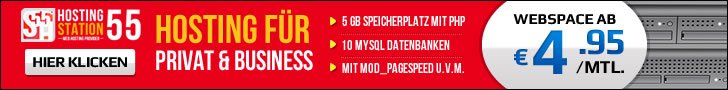 Schneller Webspace mit eigener Domain Adresse und Pagespeed auf HOSTING-STATION55